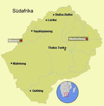 Map Lesotho