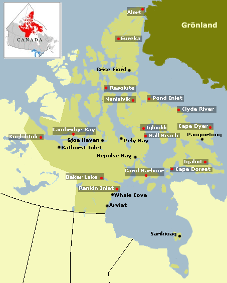 Map Nunavut