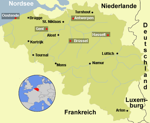 Map Belgien