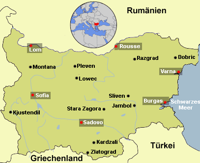 Map Bulgarien