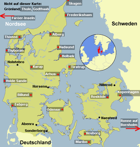 Map Dnemark