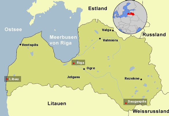 Map Lettland
