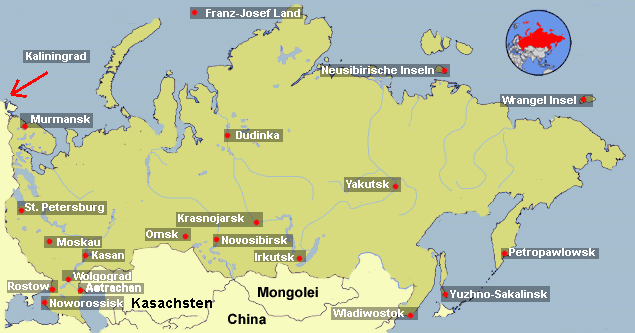 Map Russland